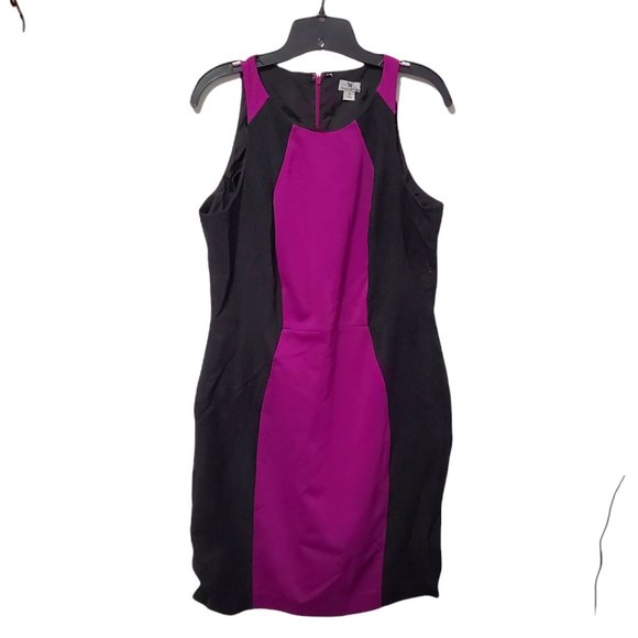 Worthington Color Block Sleeveless Bodycon Dress Sz 12 - Picture 1 of 9